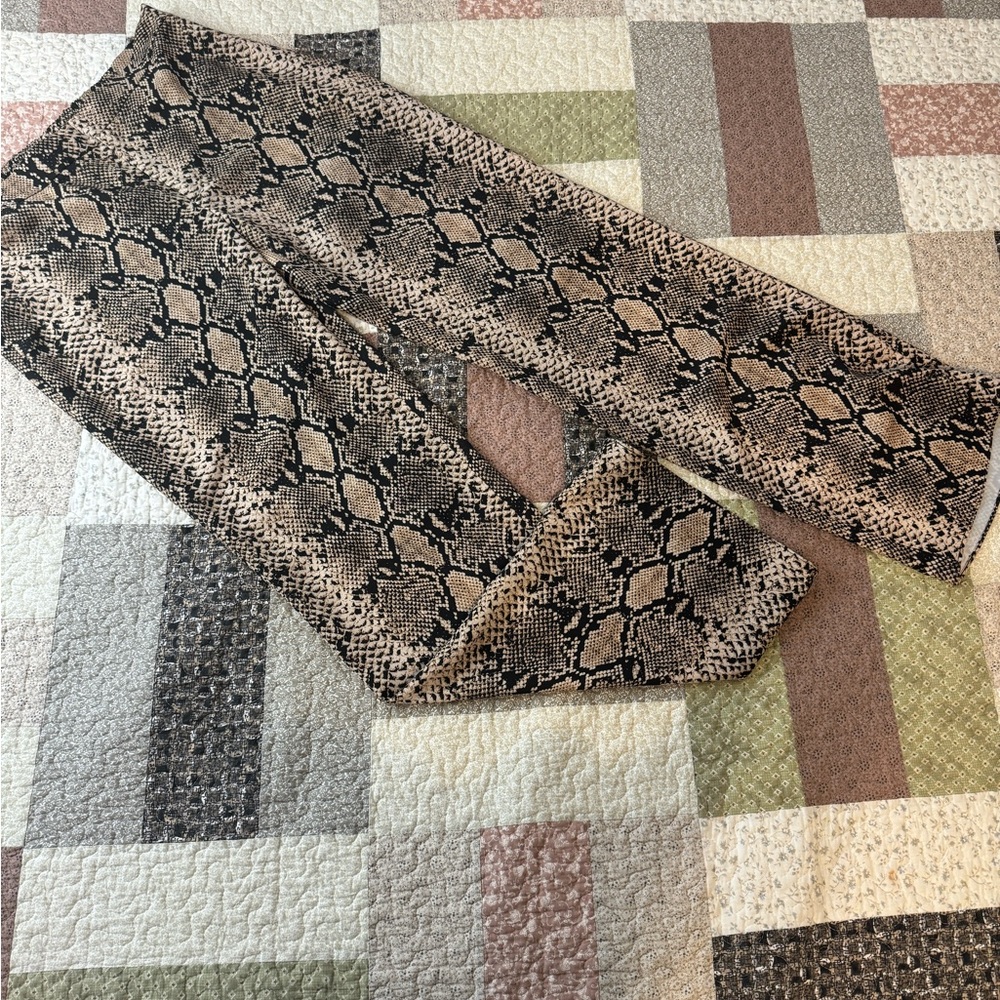 Zara Woman Snake Print Pants
